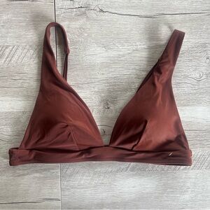 Women's Brown Longline Triangle Bikini Top - Shade & Shore™